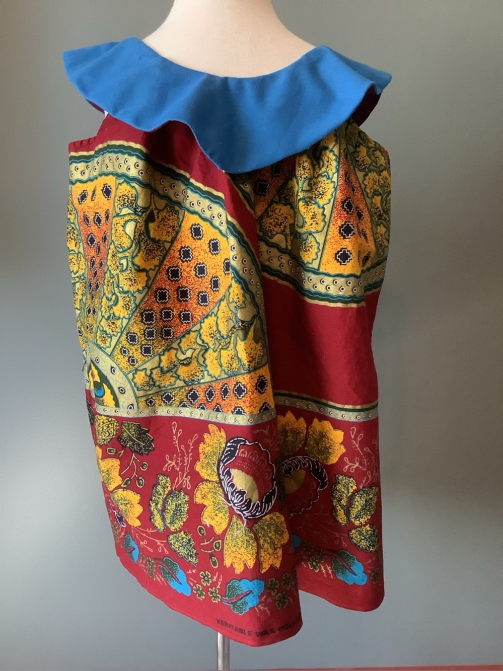 Girl’s US Size 5-7 Dress - Handmade with vlisco veritable wax hollandais fabric.